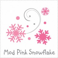 Mod Pink Snowflake Baby Shower
